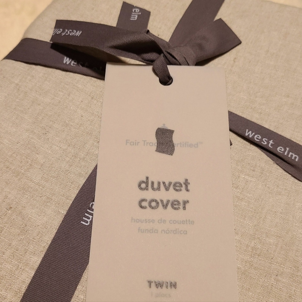 West Elm European Flax Linen Duvet Cover